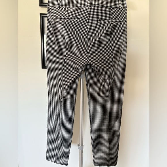 JCREW Black and White Gingham Cameron Pant, Size 0 - Picture 7 of 8